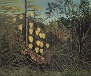 Henri Rousseau In a Tropical Forest.Struggle between Tiger and Bull oil painting picture wholesale